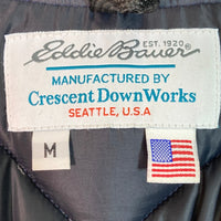 EDDIE BAUER エディーバウアー CRESCENT DOWN WORKS キルティング ダウンジャケット USA製 デニム インディゴ  sizeM 瑞穂店