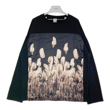 Casper John キャスパージョン Feather Graphic Big Long Tee グラフィック オーバーサイズ ロンT ブラック sizeM 瑞穂店