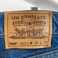 Levi's リーバイス 505 USA製 97年製 オレンジタブ 20505-0217 テーパードデニム ブルー sizeW32 瑞穂店