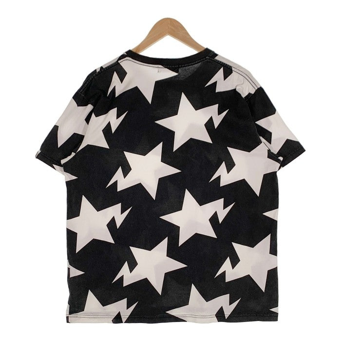 A BATHING APE アベイシングエイプ STA柄 プリントTシャツ ブラック ホワイト Size M 福生店
