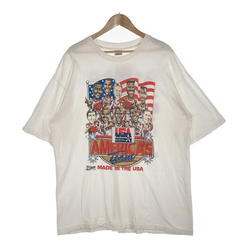 90's 1992 USA BASKETBALL バスケットボール ドリームチーム 両面プリント Tシャツ ホワイト SALEM Size XXL 福生店