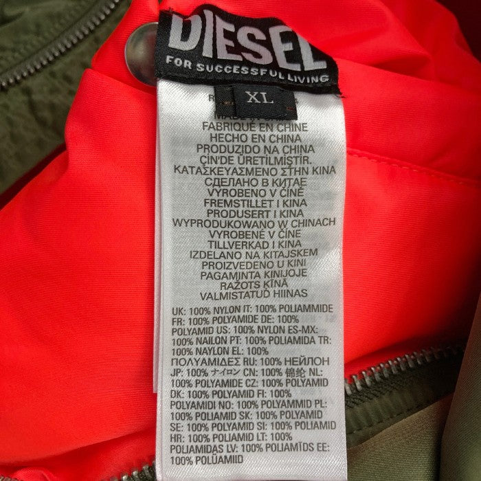 DIESEL ディーゼル フライトジャケット ナイロン A08714 リバーシブル MA-1 J-ROSS-NEW LOGO カーキ sizeXL 瑞穂店