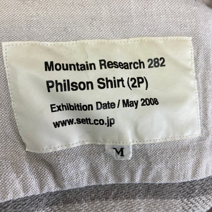 MOUNTAIN RESEARCH マウンテンリサーチ philson shirt(2) フィルソンシャツ２ポケット グレー×ベージュ sizeM 瑞穂店