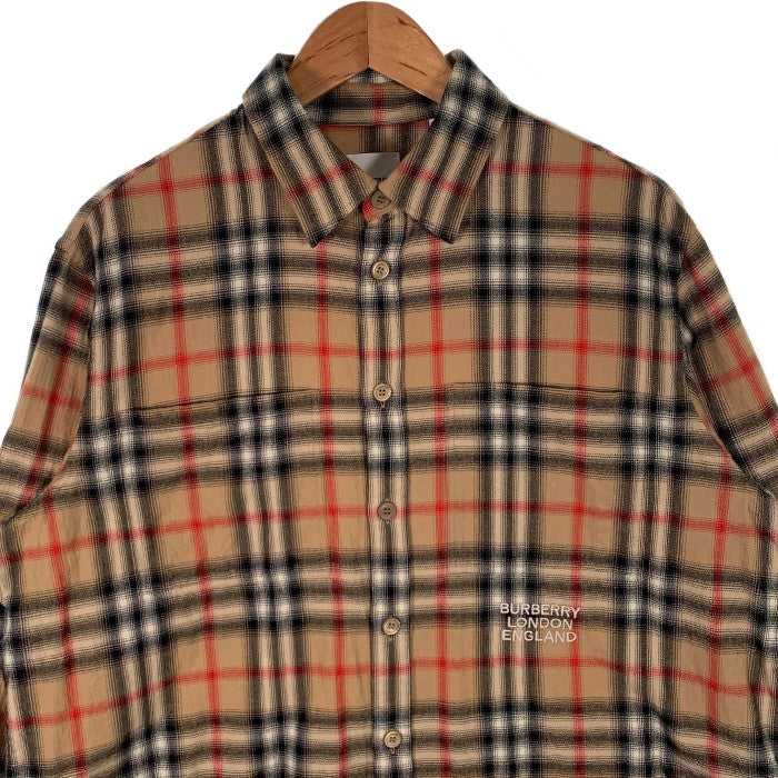 BURBERRY LONDON バーバリーロンドン 21AW ノバチェック 長袖シャツ ベージュ 8036773 Size L 福生店