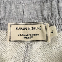 MAISON KITSUNE メゾンキツネ トリコロールフォックスパッチ スウェットパンツ グレー AM01300KM0001 Size L 福生店