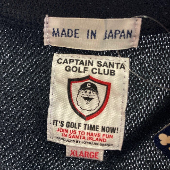 CAPTAIN SANTA キャプテンサンタ ゴルフ 半袖 ハーフジップ 半袖 ブラック sizeXL 瑞穂店