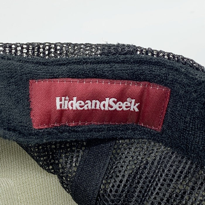Hide and Seek ハイドアンドシーク TRACKER CAP トラッカーキャップ スナップバック ブラック ワッペン 福生店