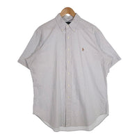 Ralph Lauren ラルフローレン Classic Fit ヒッコリーストライプ ボタンダウンシャツ 半袖 Size L 福生店