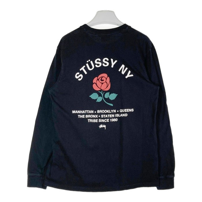 STUSSY ステューシー BROOKLYN ROSE SS TEE 長袖Tシャツ ロンT LONG SLEEVES ブラック sizeL 瑞穂店