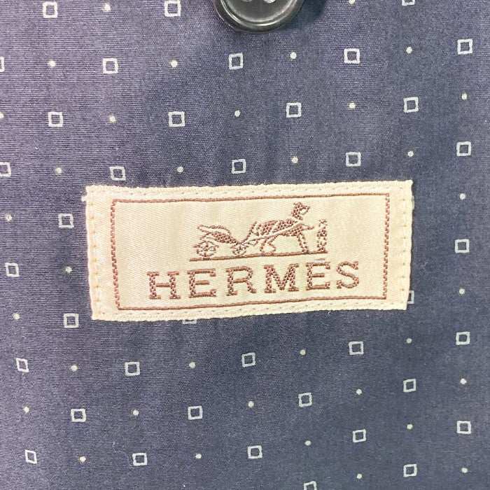 HERMES エルメス コットン テーラードジャケット ネイビー size52 瑞穂店