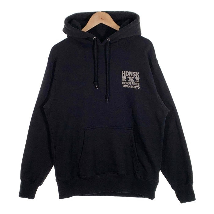 Hide and Seek ハイドアンドシーク 23AW Flame Hooded Sweat Shirt フレイム プルオーバースウェットパーカー ブラック HC-100823 Size M 福生店