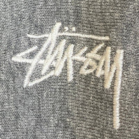 STUSSY ステューシー 刺繍ロゴ スウェット ワンポイント グレー sizeL 瑞穂店