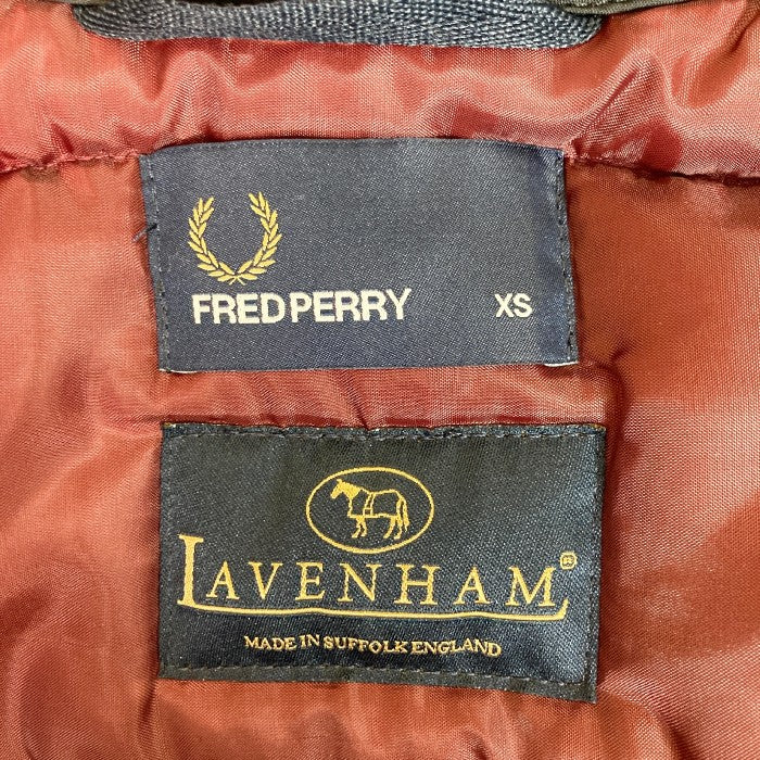 FRED PERRY × LAVENHAM フレッドペリー×ラベンハム 中綿ジャケット ブラック sizeXS 瑞穂店