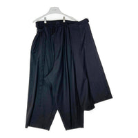 YOHJI YAMAMOTO ヨウジヤマモト UU-P09-101-1-03 S'YTE T/W GABARDINE LEFT WRAP PANTS ギャバジン レフト ワープパンツ ブラック size3 瑞穂店