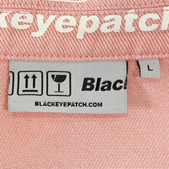 Black Eye Patch ブラックアイパッチ 総柄プリント デニム トラッカージャケット ピンク Size L 福生店