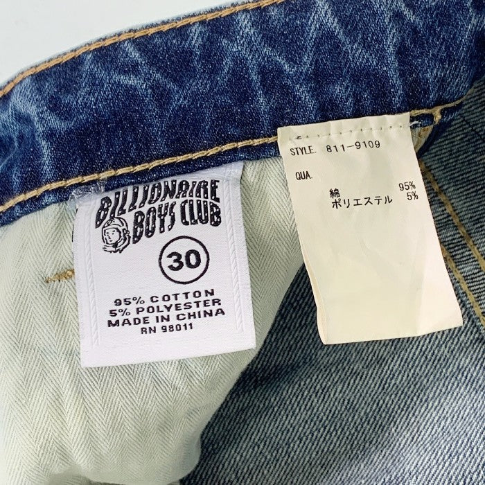 BILLIONAIRE BOYS CLUB ビリオネアボーイズクラブ BB HALF MOON JEAN ダメージ リペア加工 デニムパンツ 811-9109 インディゴ Size 30 福生店