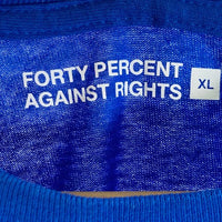 FORTY PERCENT AGAINST RIGHTS フォーティーパーセントアゲインストライツ Tシャツ ブルー sizeXL 瑞穂店 –  GolRagオンラインショップ