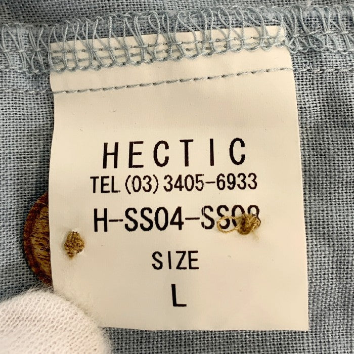 HECTIC ヘクティク オープンカラー コットン リネン S/S アロハシャツ ブルー Size L 福生店