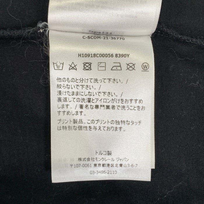MONCLER モンクレール 21年 MAGLIA T-SHIRT ラバーワッペン バックプリント Tシャツ ブラック Size L 福生店