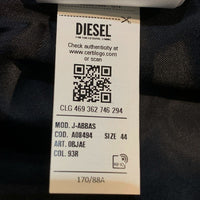 DIESEL ディーゼル J-ABBAS SINGLE-BREASTED ブレザー グレー ブルー デニム Size 44 福生店