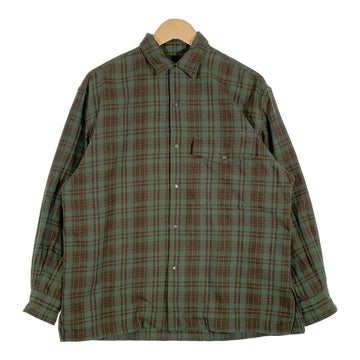 THE NORTH FACE PURPLE LABEL ノースフェイス パープルレーベル Flannel Plaid Field Shirt フランネル フィールドシャツ チェック グリーン スナップボタン NT3266N Size S 福生店