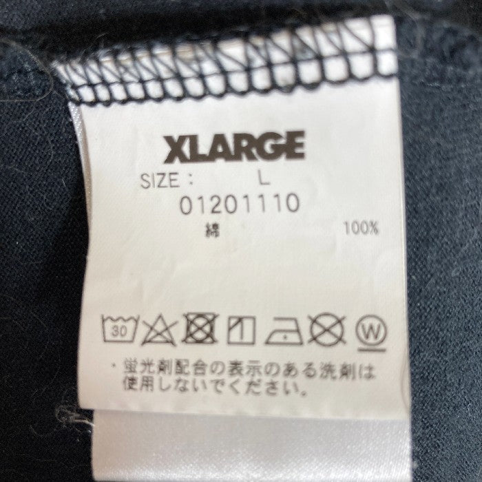 XLARGE エクストララージ バックプリント 長袖Ｔシャツ ブラック sizeL 瑞穂店