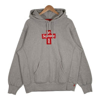 SUPREME シュプリーム 20AW Cross Box Logo Hooded Sweatshirt クロスボックスロゴ スウェットパーカー グレー Size M 福生店