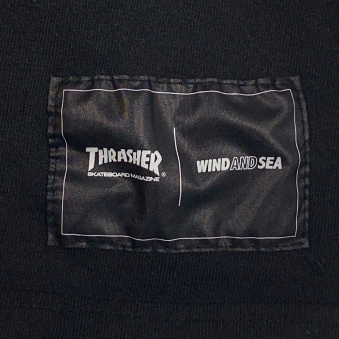 WIND AND SEA ウィンダンシー THRASHER スラッシャー プリントTシャツ ブラック Size XL 福生店