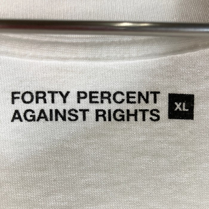 FORTY PERCENT AGAINST RIGHTS フォーティーパーセントアゲインストライツ MY LIFE  TEE Tシャツ ホワイト sizeXL 瑞穂店