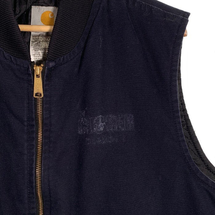 Carhartt カーハート ダックベスト 中綿 キルティング ネイビー メキシコ製 V02 MDT Size XL 福生店