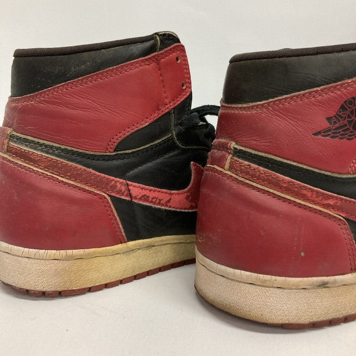 NIKE ナイキ 130207-061 94年 復刻 AIR JORDAN 1 HIGH BRED エアジョーダン1 ブレッドハイカットスニーカー ブレッド ブラック レッド 観賞用 size27.5cm 瑞穂店