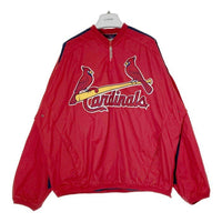 Majestic マジェスティック MLB セントルイス カージナルス CARDINALS ハーフジップ アノラック ナイロンジャケット ナイロンプルオーバー レッド sizeL 瑞穂店