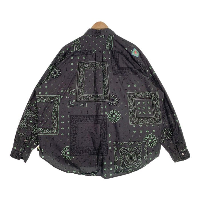 SSZ エスエスズィー 23SS PAISLEY SHIRT ペイズリーシャツ ブラック オーバーサイズ Size M 福生店