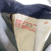 EVISU エヴィス バックルバック テーパード デニムパンツ 初期EVISレザーサスペンダーセット Size 38×32 福生店