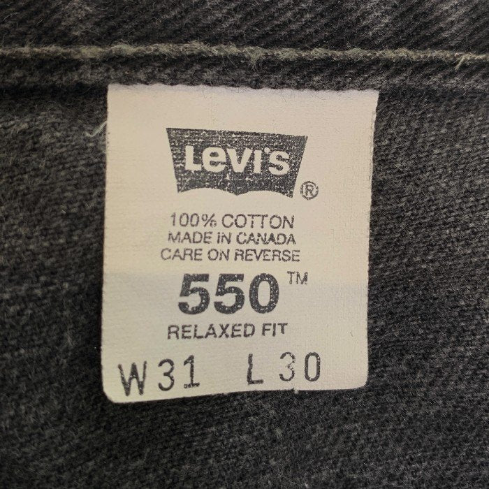 Levi's リーバイス 550 ブラックデニム テーパードパンツ 先染め ブラック カナダ製 Size 31 福生店