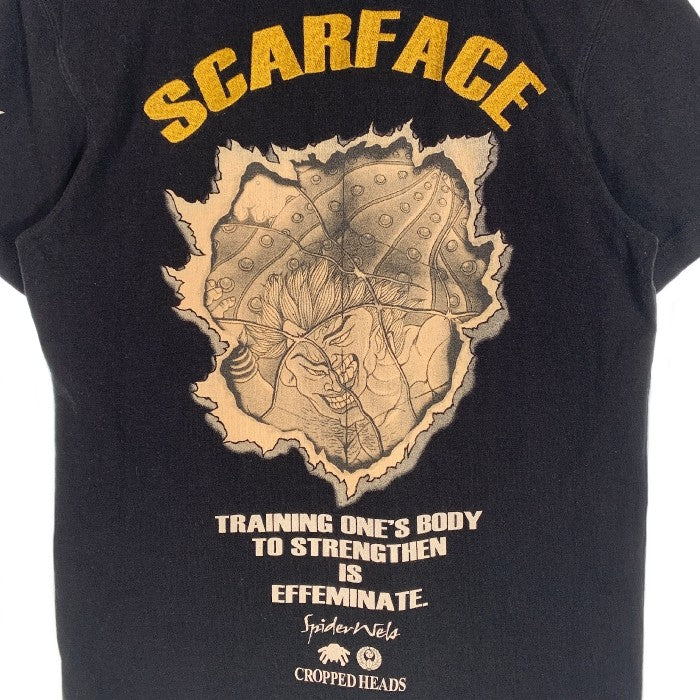 CROPPED HEADS クロップドヘッズ SCARFACE スカーフェイス 花山薫 プリント 刺繡 Tシャツ ブラック Size M 福生店