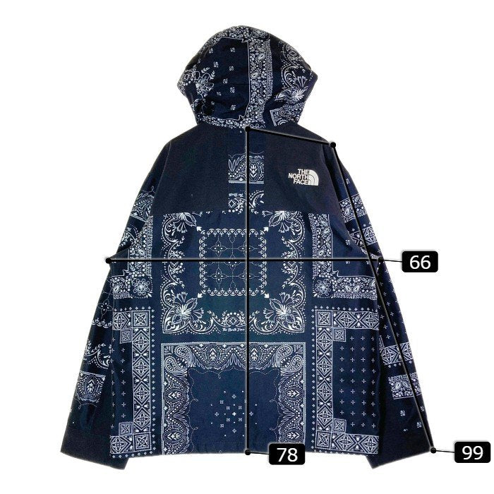 THE NORTH FACE ノースフェイス マウンテンパーカー ゴアテックス 韓国限定 ペイズリー バンダナ柄 ブラック size3XL 瑞穂店