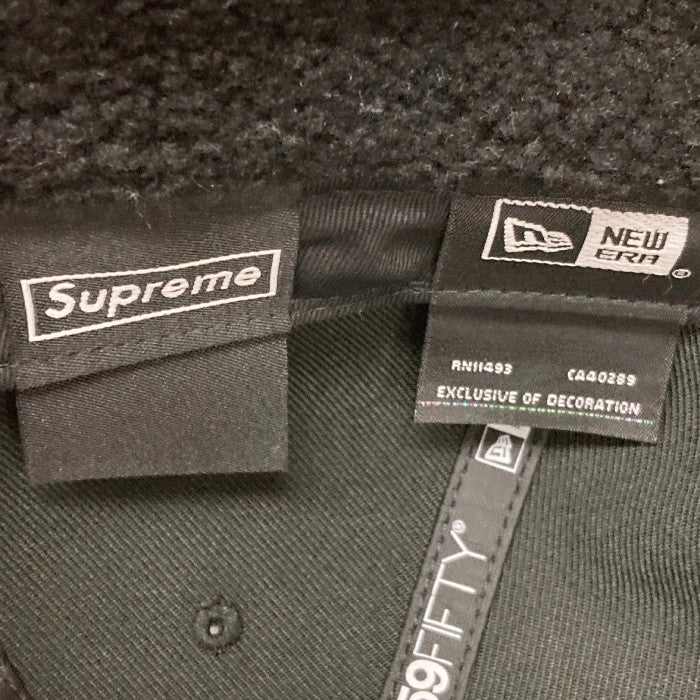 SUPREME シュプリーム 21AW New Era ニューエラ Earflap Box Logo New Era cap ボックスロゴ イヤーフラップ ボア キャップ ブラック size7 1/4 瑞穂店