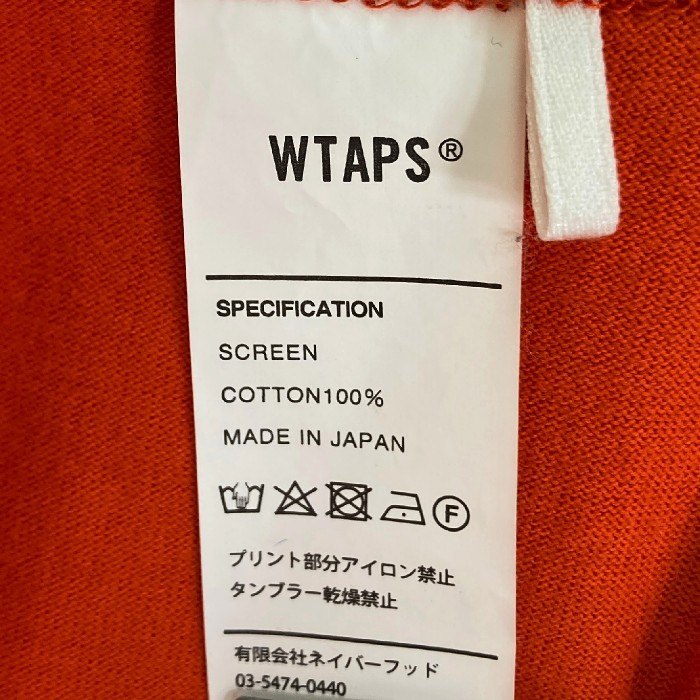 WTAPS ダブルタップス 192ATDT-LT02S ロングTシャツ オレンジ sizeM 瑞穂店