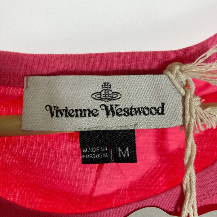 Vivienne Westwood ヴィヴィアンウエストウッド 12-01-391005 半袖 プリント オーブ 刺繍 Tシャツ カットソー ピンク sizeS 瑞穂店