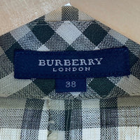 BURBERRY バーバリー ノースリーブシャツ グリーン 麻 size38 瑞穂店