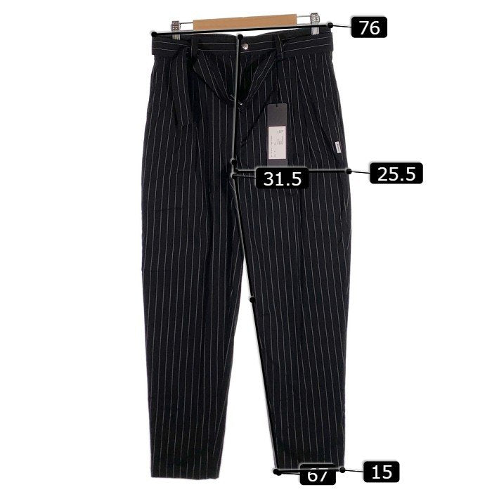 SUAVELE シュアーヴル HIGH-PERFORMANCE SLACKS ストライプ スラックス ブラック SV-0071 Size M 福生店