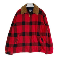 Woolrich ウールリッチ 16017 ブロックチェック メルトン ウールジャケット USA製 レッド sizeL 瑞穂店