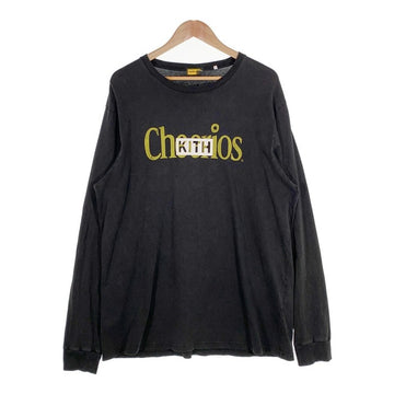 KITH キス Cheerios Vintage L/S Tee ロゴプリント ロングスリーブ Tシャツ ブラック Size L 福生店