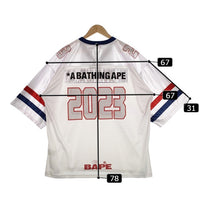 A BATHING APE アベイシングエイプ 23SS Football Jersey フットボールジャージ ゲームシャツ ホワイト Size XL  福生店