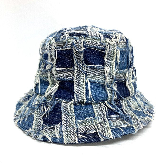 Supreme シュプリーム 23SS Frayed Patchwork Denim Crusher フレイド パッチワーク デニム クラッシャー バケットハット インディゴ 瑞穂店