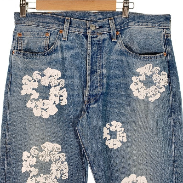 DENIM TEARS デニムティアーズ LEVI'S リーバイス 501 DT Wreath Jean リースプリント デニムパンツ インディゴ Size 33×32 福生店