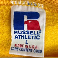 Russell Athletic ラッセルアスレティック ロゴ スウェット USA製 イエロー sizeL 瑞穂店