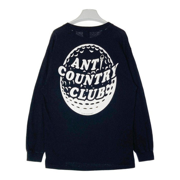 ANTI COUNTRY CLUB アンチカントリークラブ プリント ロングスリーブ Tシャツ ブラック SizeL 瑞穂店