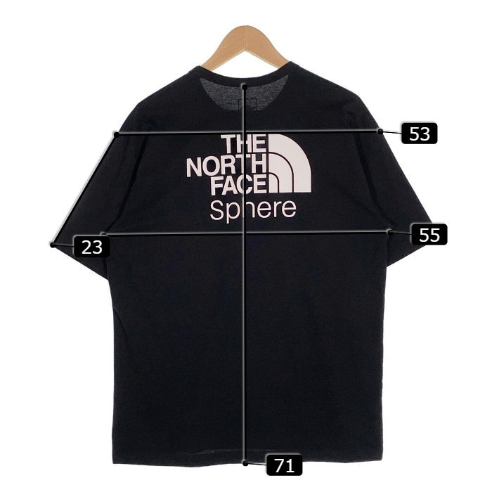 THE NORTH FACE ノースフェイス スフィア店舗限定 ロゴプリント Tシャツ ブラック NT12398S Size XL 福生店